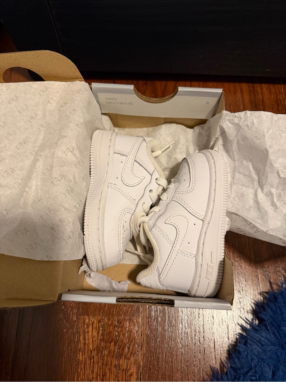 Nike Force 1 white sneakers - Size 4c